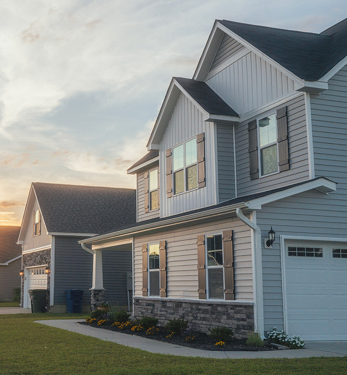 Home Loans - A New Home at dawn sunrise