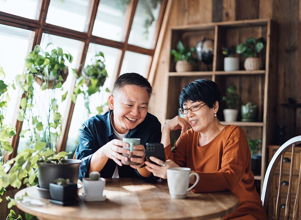 GCCU HSA Accounts - Senior Couple Reviewing their Health Savings Account